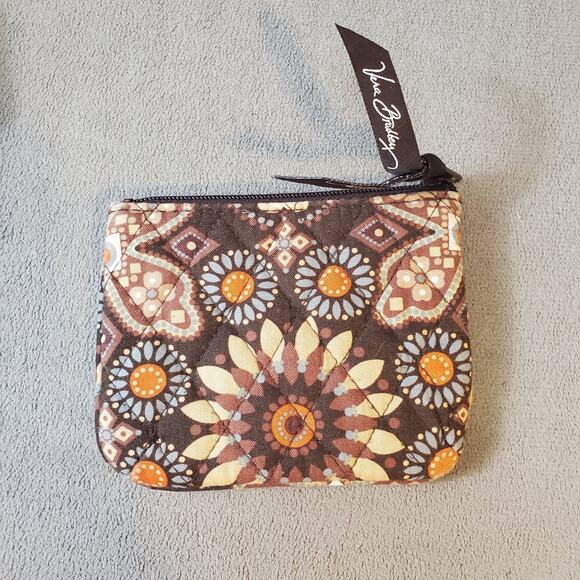 Retired Vera Bradley 3 Piece Purse & Wallet Set Women's Brown Floral Pasley Set - Picture 3 of 16